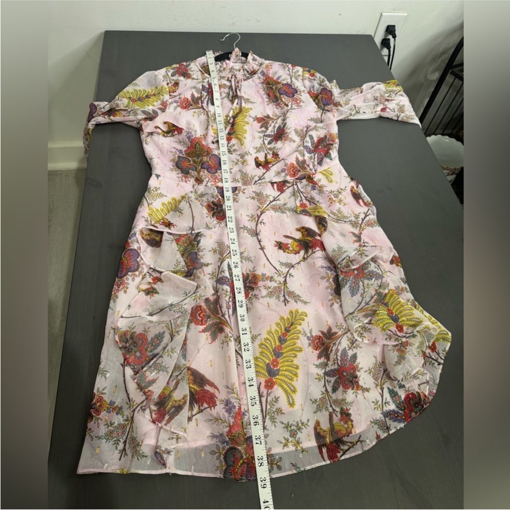 Ted Baker Floral Ruffle Dress Size 6 - Picture 6 of 8